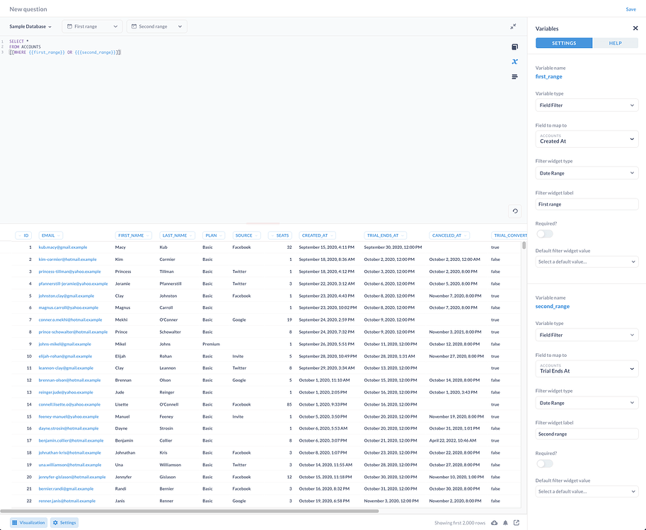 Multiple date ranges from one column - Get Help - Metabase Discussion