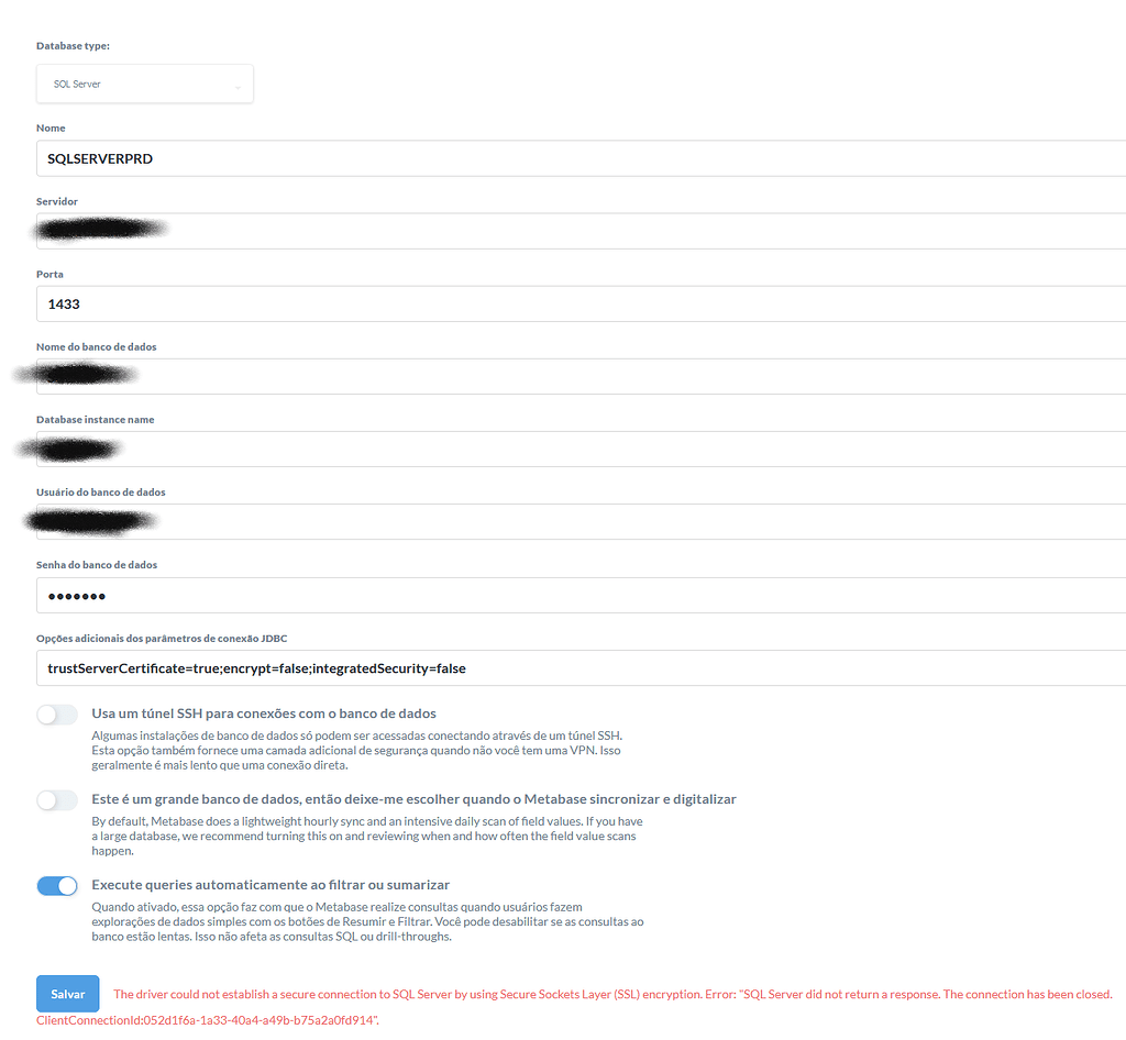 Connect to MSSQL Server Issue - Get Help - Metabase Discussion