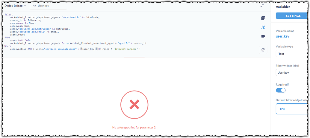 Problem On Query With Parameter And Postgres JSONB Column Metabase 