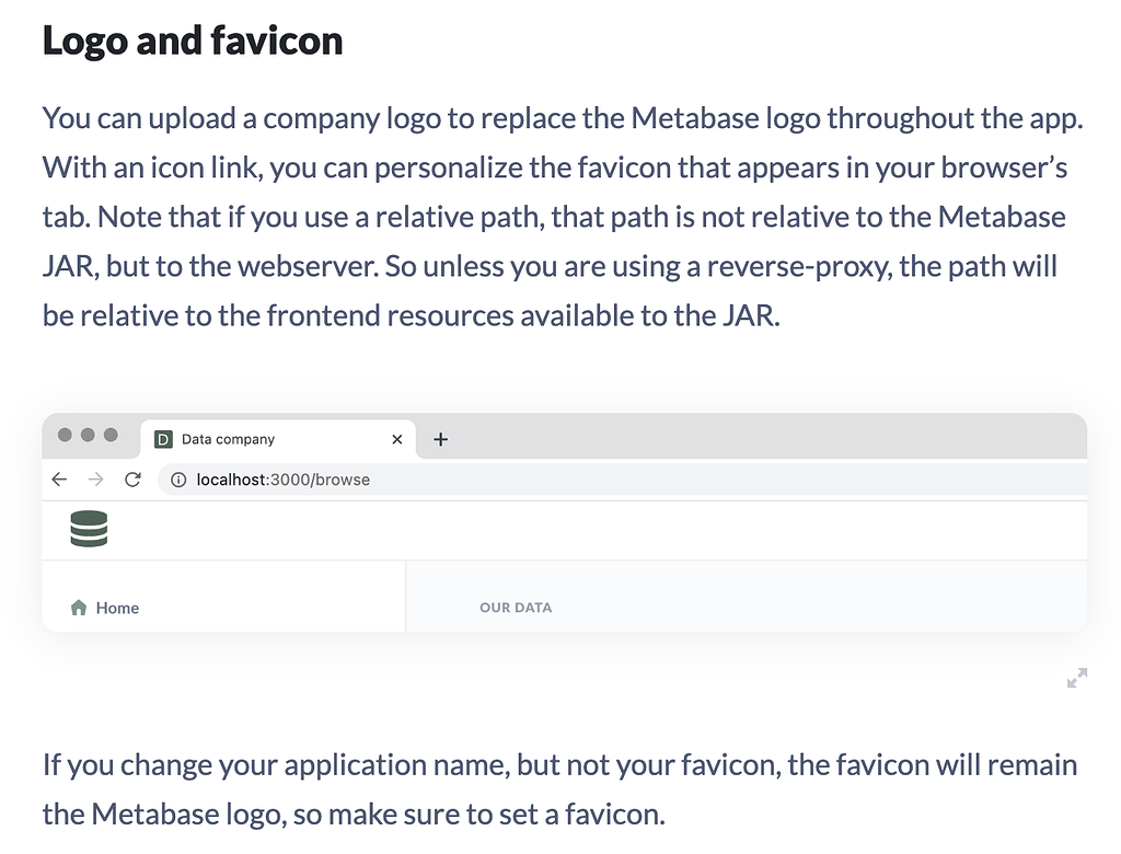 Add company Logo and favicon - Get Help - Metabase Discussion
