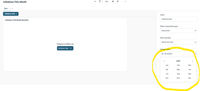 date picker dynamic default