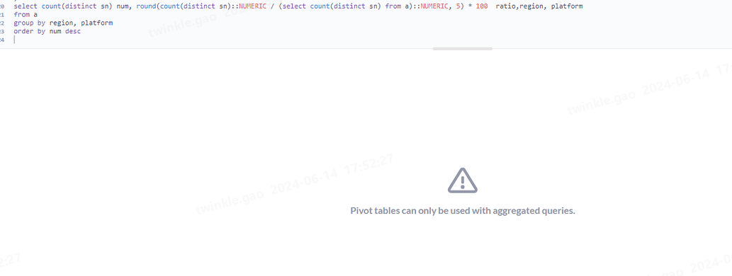 Pivot tables can only be used with aggregated queries - Metabase Discussion