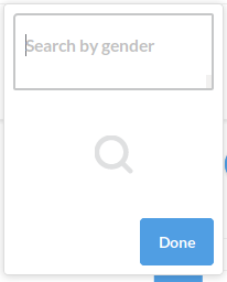 Field Filter Gender - Autocomplete