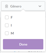 Field Filter Gender - Dropdown