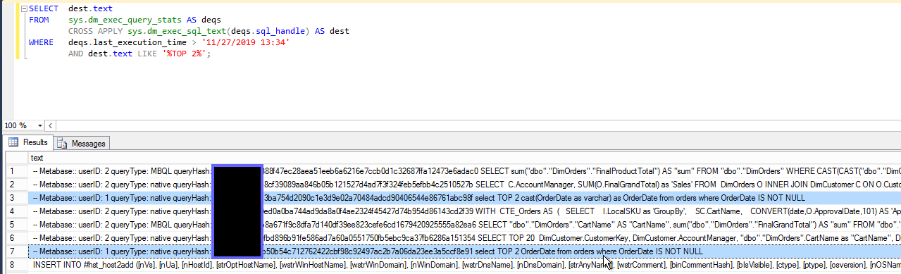 Empty response on SQL-Server queries containing DATETIME - Bug reports ...
